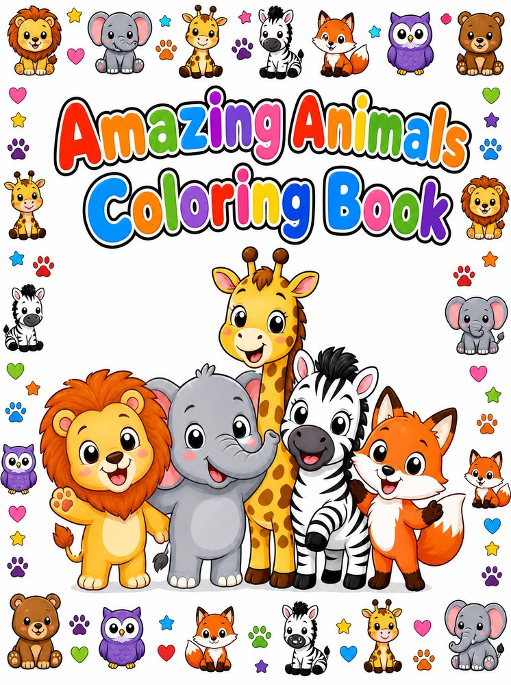 Amazing Animals Coloring Book