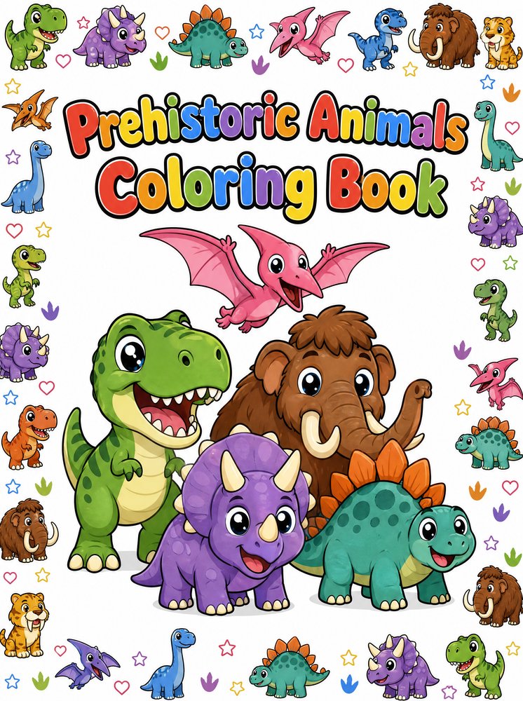 Prehistoric Creatures Coloring Book